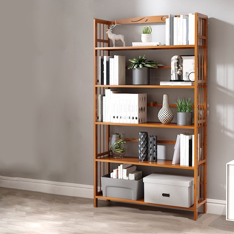 Estante de bambú vertical moderno Etagere Espresso estantería para dormitorio