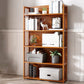 Estante de bambú vertical moderno Etagere Espresso estantería para dormitorio