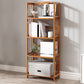 Estante de bambú vertical moderno Etagere Espresso estantería para dormitorio