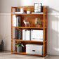Estante de bambú vertical moderno Etagere Espresso estantería para dormitorio
