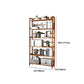 Estante de bambú vertical moderno Etagere Espresso estantería para dormitorio