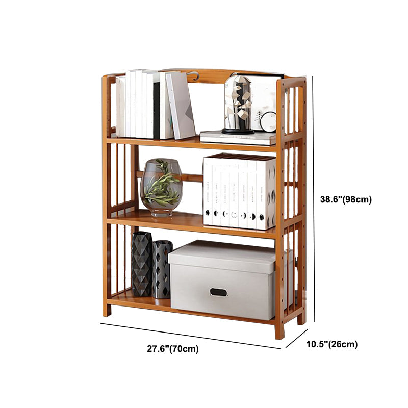Estante de bambú vertical moderno Etagere Espresso estantería para dormitorio