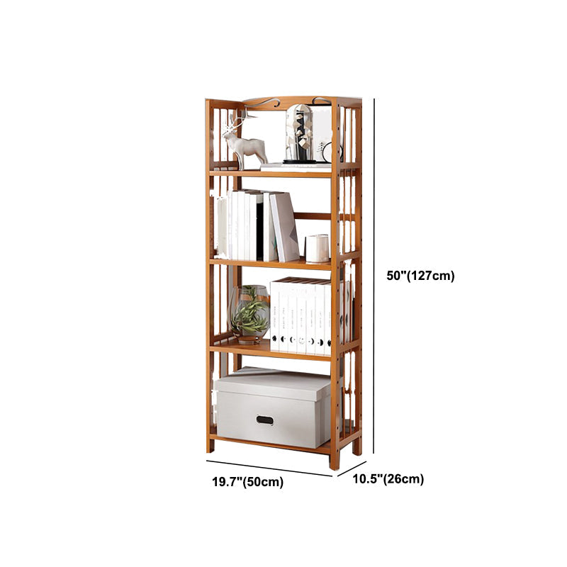 Estante de bambú vertical moderno Etagere Espresso estantería para dormitorio