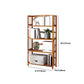 Estante de bambú vertical moderno Etagere Espresso estantería para dormitorio