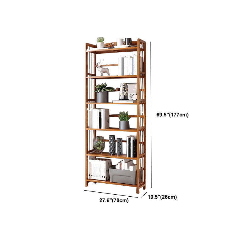 Estante de bambú vertical moderno Etagere Espresso estantería para dormitorio