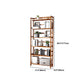Estante de bambú vertical moderno Etagere Espresso estantería para dormitorio