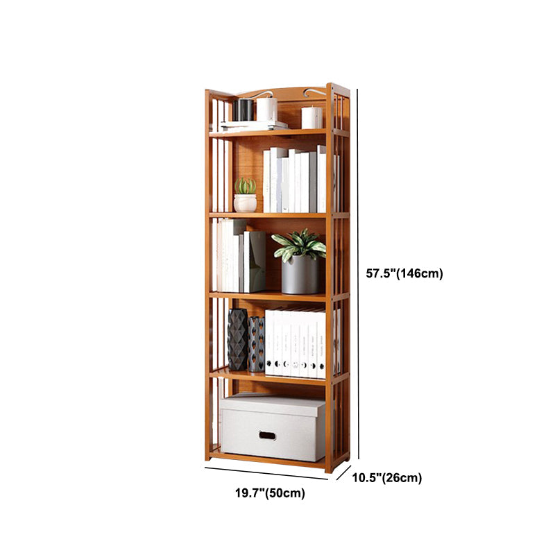 Estante de bambú vertical moderno Etagere Espresso estantería para dormitorio