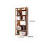 Estante de bambú vertical moderno Etagere Espresso estantería para dormitorio