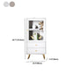 Modern Wooden Bookcase Standard Closed Back White/Champagne Bookshelf for Home Office