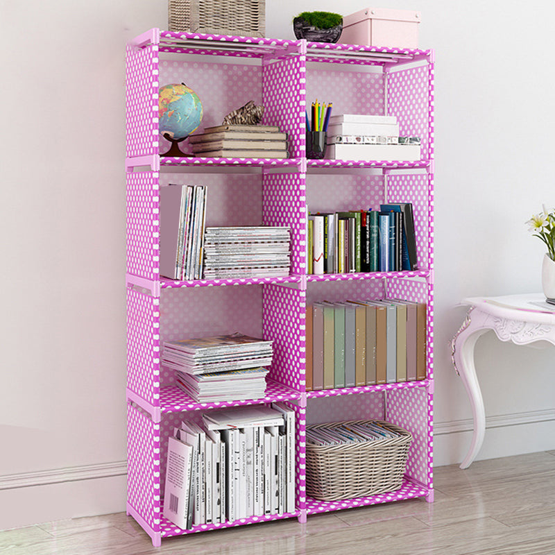 Estantes de estantería de estante de metal contemporánea incluida estantería de espalda cerrada