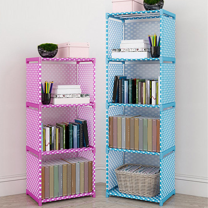 Estantes de estantería de estante de metal contemporánea incluida estantería de espalda cerrada