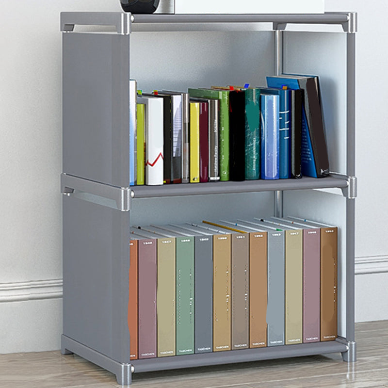 Estantes de estantería de estante de metal contemporánea incluida estantería de espalda cerrada