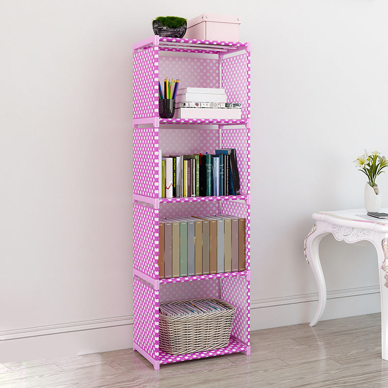 Estantes de estantería de estante de metal contemporánea incluida estantería de espalda cerrada