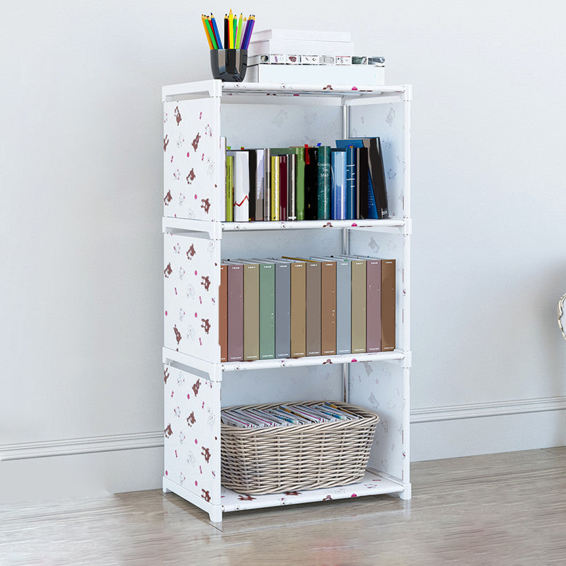 Estantes de estantería de estante de metal contemporánea incluida estantería de espalda cerrada