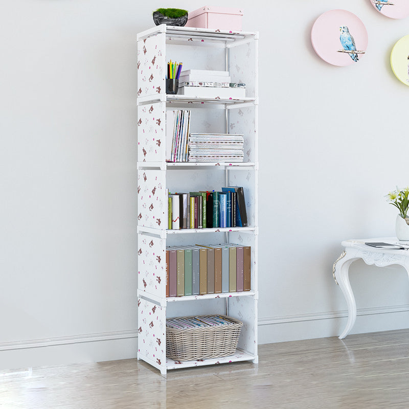 Estantes de estantería de estante de metal contemporánea incluida estantería de espalda cerrada