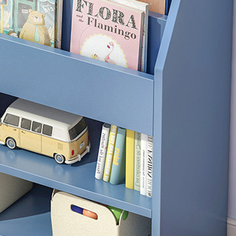 Wood Engineered Wood Bookcase Closed Back 11.8" Wide Modern Bookshelf for Office