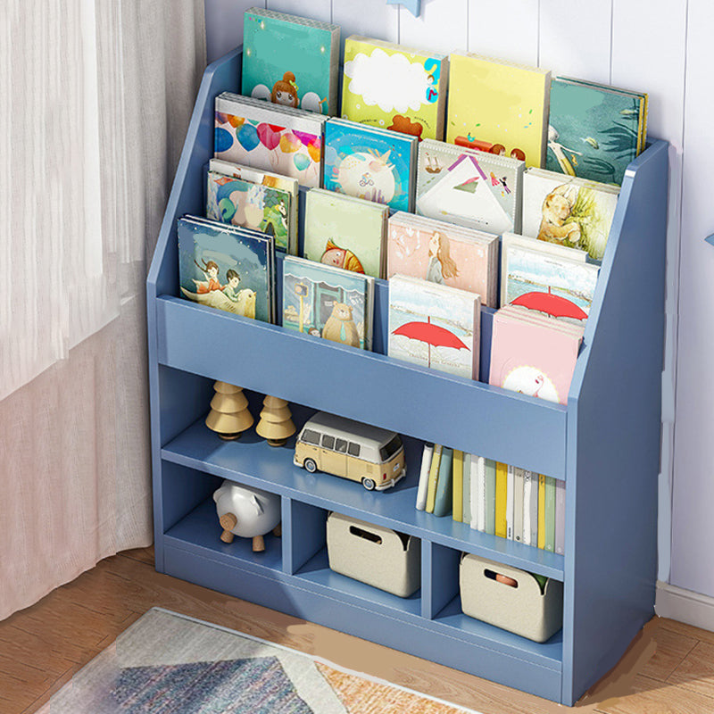 Wood Engineered Wood Bookcase Closed Back 11.8" Wide Modern Bookshelf for Office