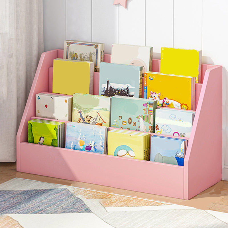 Wood Engineered Wood Bookcase Closed Back 11.8" Wide Modern Bookshelf for Office