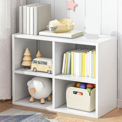 Wood Engineered Wood Bookcase Closed Back 11.8" Wide Modern Bookshelf for Office