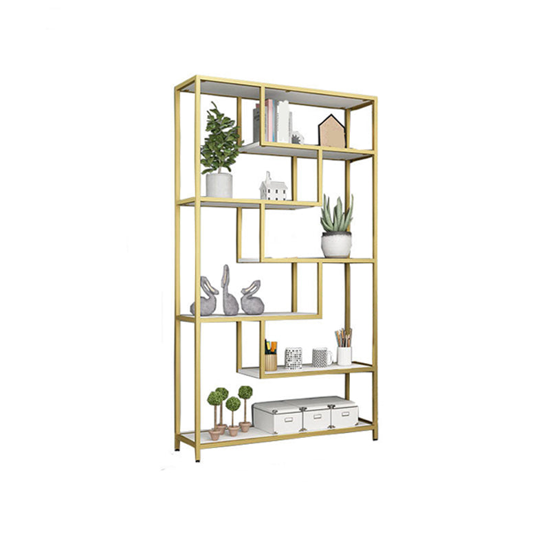 11.8" W X 78.7" H Glam Bookcase Metal Vertical Book Shelf for Bedroom