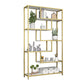11.8" W X 78.7" H Glam Bookcase Metal Vertical Book Shelf for Bedroom