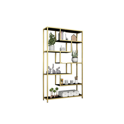 11.8" W X 78.7" H Glam Bookcase Metal Vertical Book Shelf for Bedroom