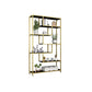 11.8" W X 78.7" H Glam Bookcase Metal Vertical Book Shelf for Bedroom