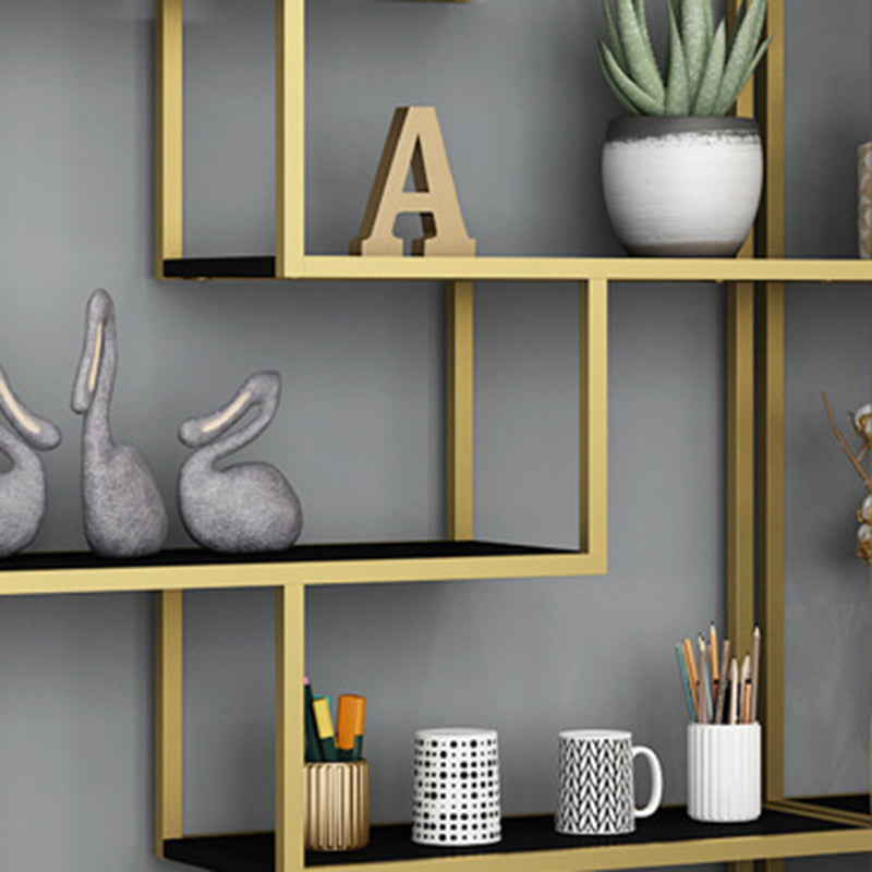 11.8" W X 78.7" H Glam Bookcase Metal Vertical Book Shelf for Bedroom