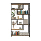 11.8" W X 78.7" H Glam Bookcase Metal Vertical Book Shelf for Bedroom