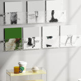 Floating Clear Plastic/Acrylic Bookcase Urban Wall Mounted Shelf Clearhalo 'Bookcases' 'furn' 'furn_bookcases' 'Furniture' 'Office Furniture' 5972724