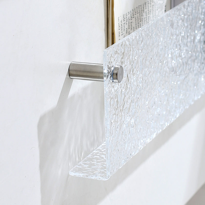 Floating Clear Plastic/Acrylic Bookcase Urban Wall Mounted Shelf Clearhalo 'Bookcases' 'furn' 'furn_bookcases' 'Furniture' 'Office Furniture' 5972729