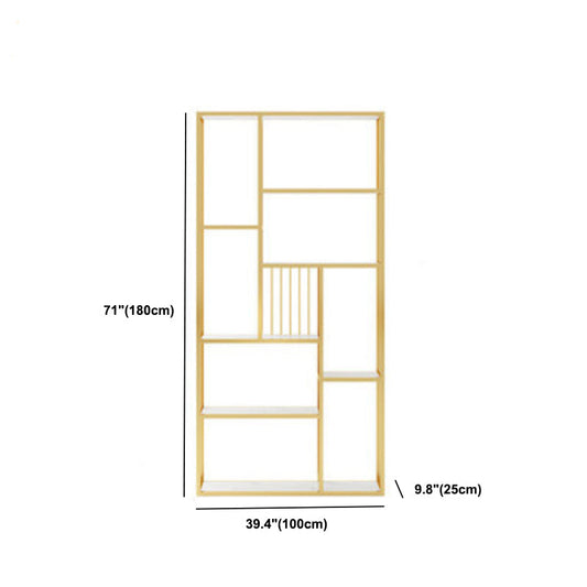 Libreria aperta verticale oro glam etagere metal book scaffale per camera da letto
