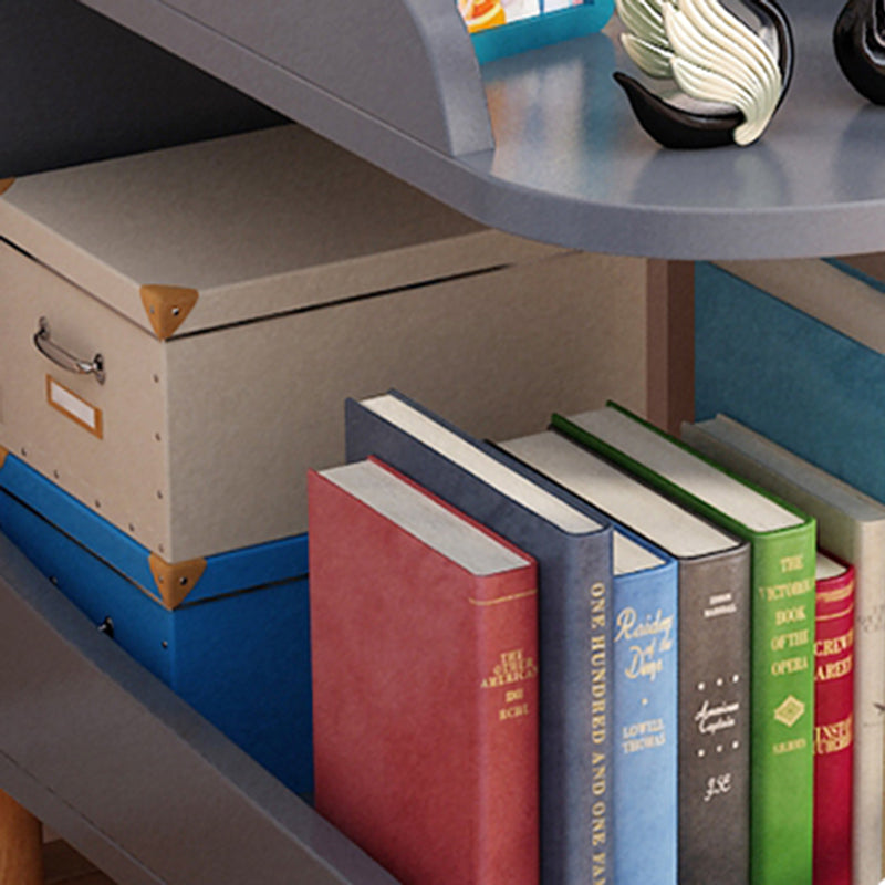 Estantería de estantería contemporánea de madera de ingeniería Estándar estandarias abiertas