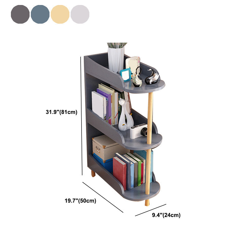 Estantería de estantería contemporánea de madera de ingeniería Estándar estandarias abiertas