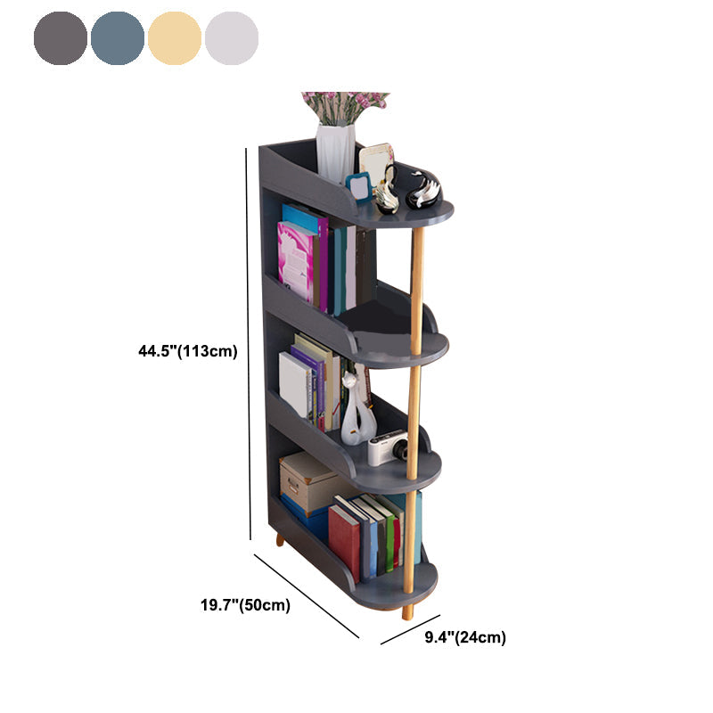 Estantería de estantería contemporánea de madera de ingeniería Estándar estandarias abiertas