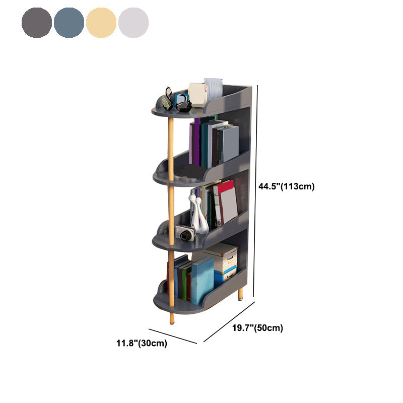 Estantería de estantería contemporánea de madera de ingeniería Estándar estandarias abiertas