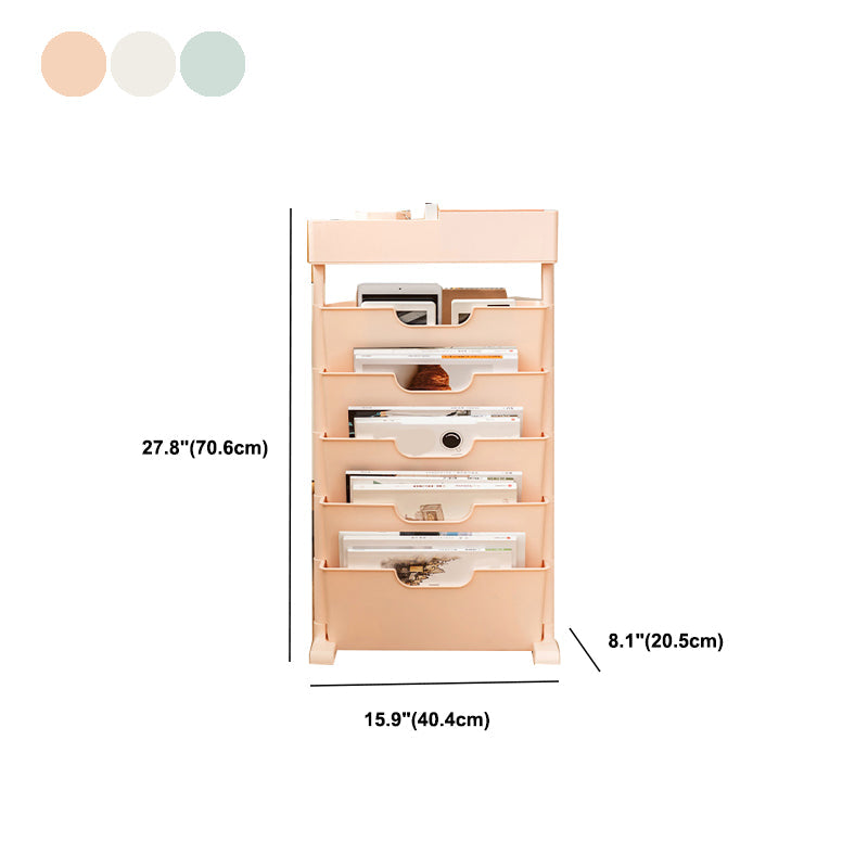 Contemporary Plastic/Acrylic Book Shelf Closed Back Bookcase Clearhalo 'Bookcases' 'furn' 'furn_bookcases' 'Furniture' 'Office Furniture' 5972812