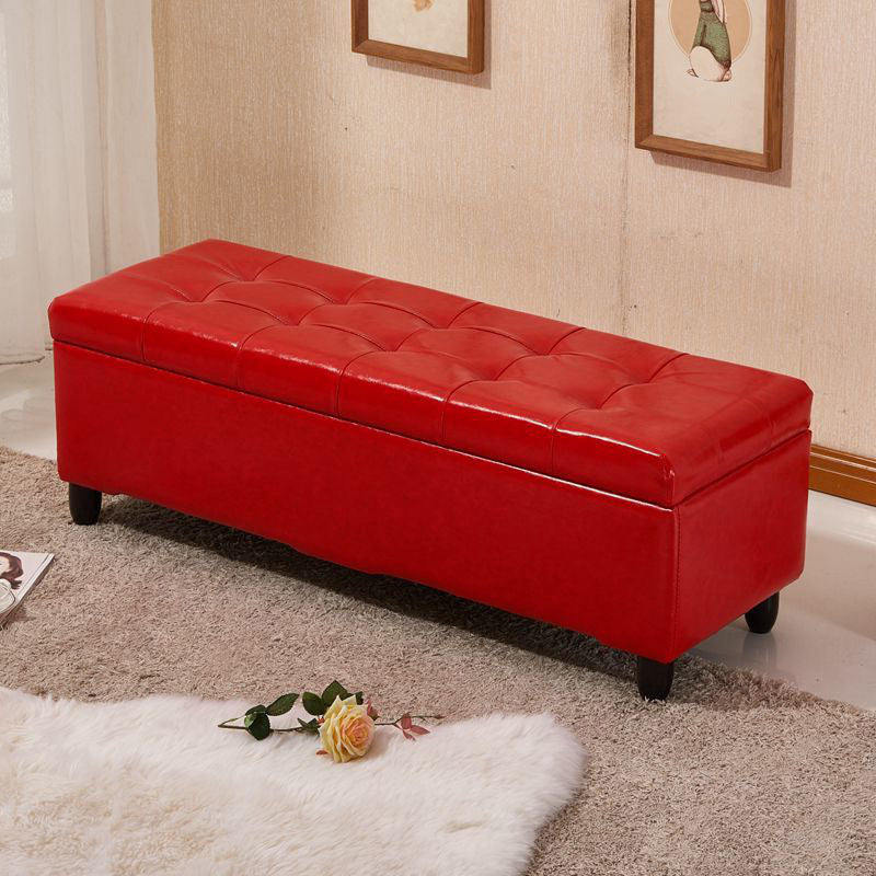 15.7"W Mid-Century Modern Bench Cushioned Tufted Seating Bench Clearhalo 'Benches' 'Chairs & Seating' 'furn' 'furn_benches' 'Furniture' 'Living Room Furniture' 5972914