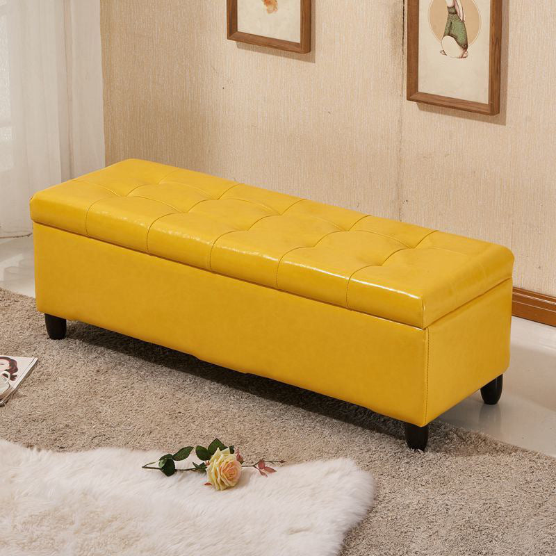 15.7"W Mid-Century Modern Bench Cushioned Tufted Seating Bench Clearhalo 'Benches' 'Chairs & Seating' 'furn' 'furn_benches' 'Furniture' 'Living Room Furniture' 5972917