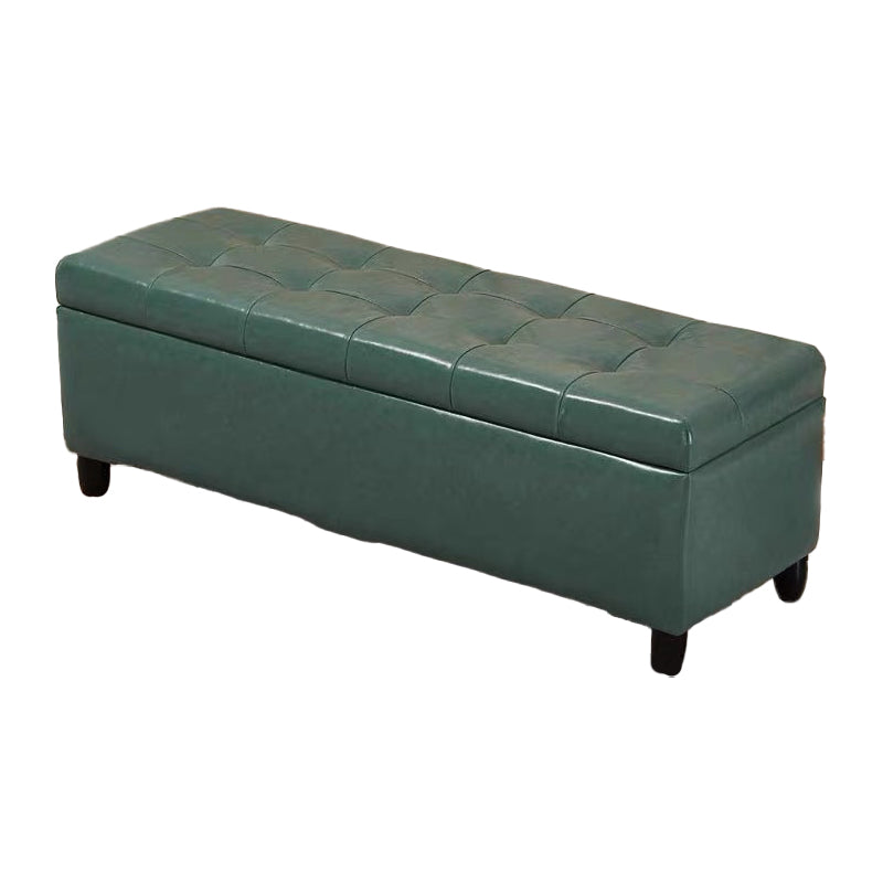 15.7"W Mid-Century Modern Bench Cushioned Tufted Seating Bench Light Blue Clearhalo 'Benches' 'Chairs & Seating' 'furn' 'furn_benches' 'Furniture' 'Living Room Furniture' 5972918