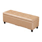 15.7"W Mid-Century Modern Bench Cushioned Tufted Seating Bench Champagne Clearhalo 'Benches' 'Chairs & Seating' 'furn' 'furn_benches' 'Furniture' 'Living Room Furniture' 5972921
