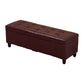 15.7"W Mid-Century Modern Bench Cushioned Tufted Seating Bench Red Brown Clearhalo 'Benches' 'Chairs & Seating' 'furn' 'furn_benches' 'Furniture' 'Living Room Furniture' 5972923