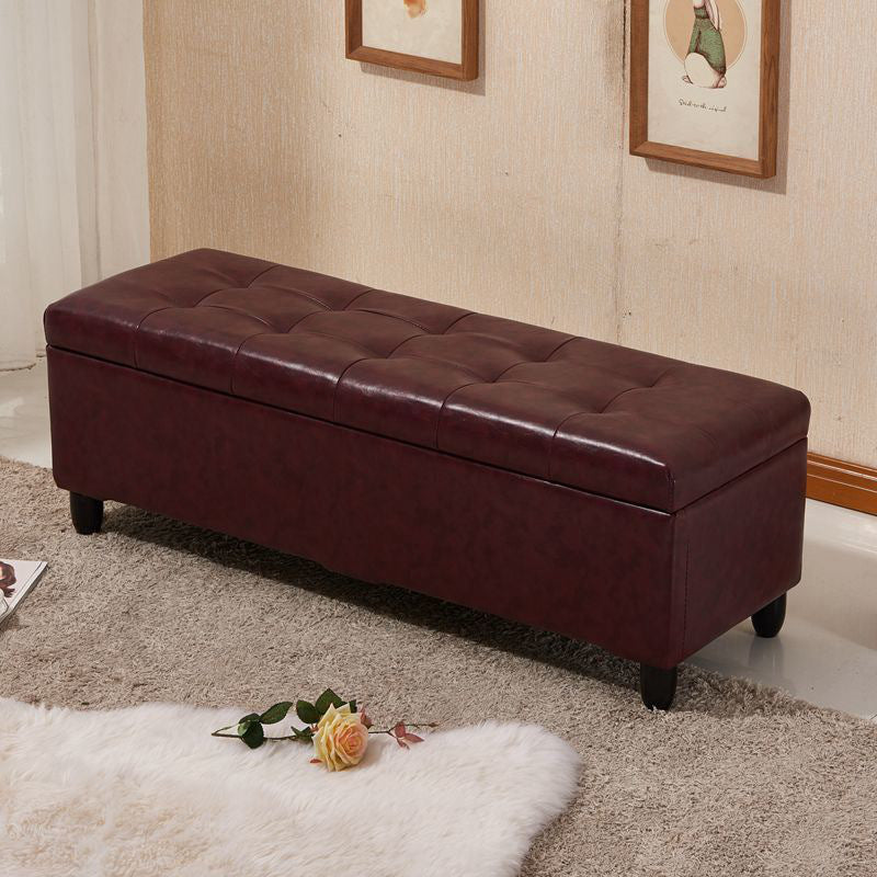 15.7"W Mid-Century Modern Bench Cushioned Tufted Seating Bench Clearhalo 'Benches' 'Chairs & Seating' 'furn' 'furn_benches' 'Furniture' 'Living Room Furniture' 5972925