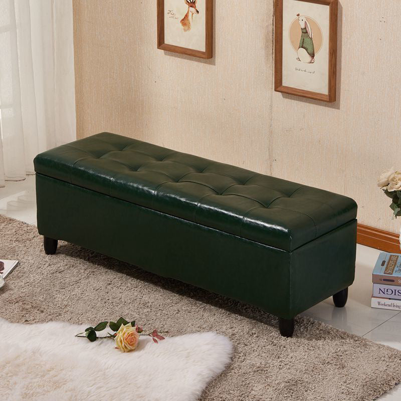 15.7"W Mid-Century Modern Bench Cushioned Tufted Seating Bench Clearhalo 'Benches' 'Chairs & Seating' 'furn' 'furn_benches' 'Furniture' 'Living Room Furniture' 5972931