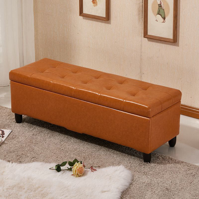 15.7"W Mid-Century Modern Bench Cushioned Tufted Seating Bench Clearhalo 'Benches' 'Chairs & Seating' 'furn' 'furn_benches' 'Furniture' 'Living Room Furniture' 5972934