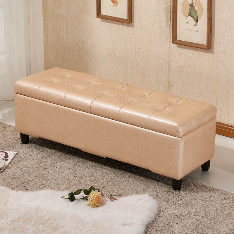15.7"W Mid-Century Modern Bench Cushioned Tufted Seating Bench Clearhalo 'Benches' 'Chairs & Seating' 'furn' 'furn_benches' 'Furniture' 'Living Room Furniture' 5972935
