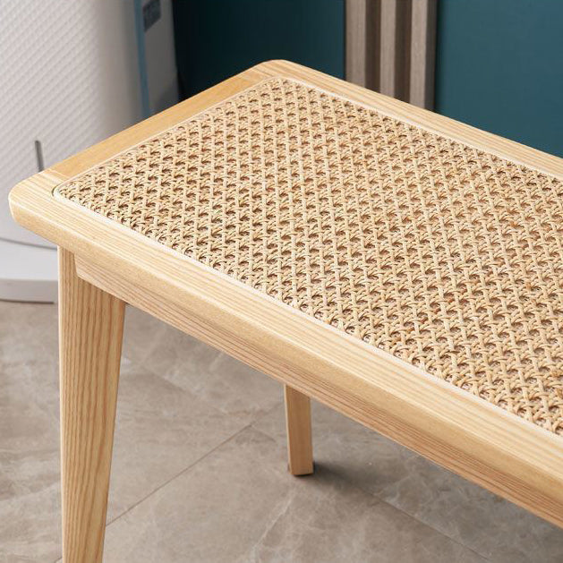 11.8 Inch Wide Tropical Bench Solid Wood Seating Bench with Legs Clearhalo 'Benches' 'Chairs & Seating' 'furn' 'furn_benches' 'Furniture' 'Living Room Furniture' 5972960