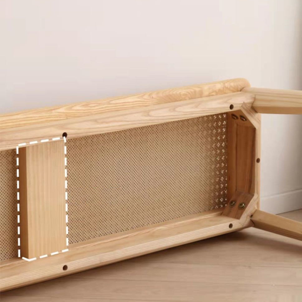 11.8 Inch Wide Tropical Bench Solid Wood Seating Bench with Legs Clearhalo 'Benches' 'Chairs & Seating' 'furn' 'furn_benches' 'Furniture' 'Living Room Furniture' 5972962