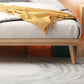 84.65 inch Wide Contemporary Bed Rubberwood Platform Bed Frame