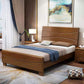 Traditional Panel Rectangular with Headboard Pine Wood Panel Bed Walnut Clearhalo 'Bedroom Furniture' 'Beds' 'furn' 'furn_beds' 'Furniture' 5973038